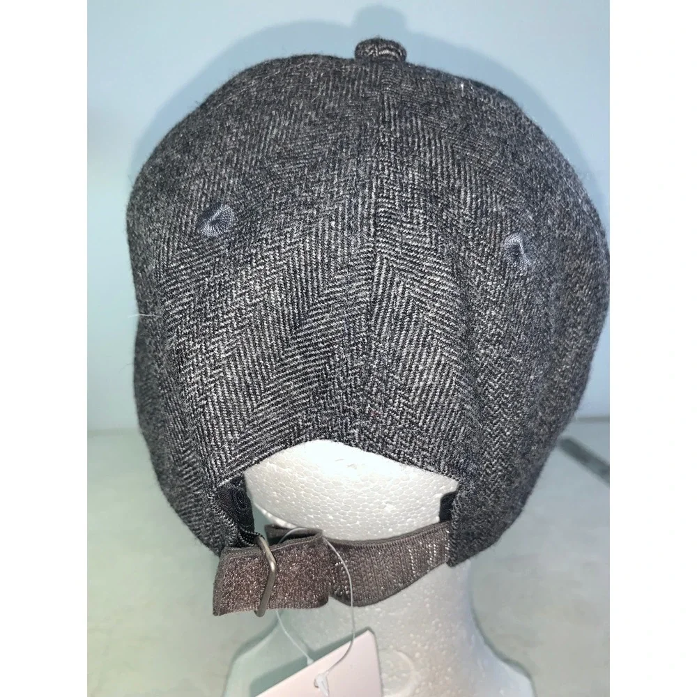 Level4 San Domenico Golf Italy Hat Grey Herringbone Wool Blend Adjustable Cap